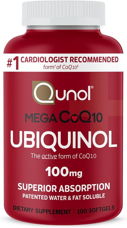 Qunol Mega Ubiquinol CoQ10 100 mg, 100 Softgels