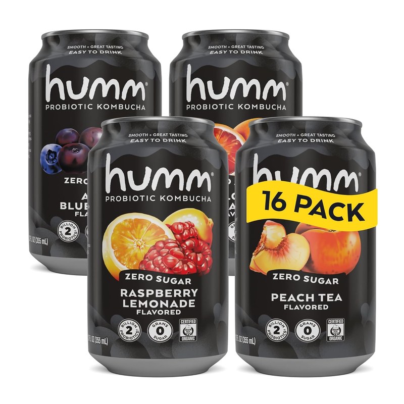 Humm Probiotic Kombucha Zero Sugar Variety Pack