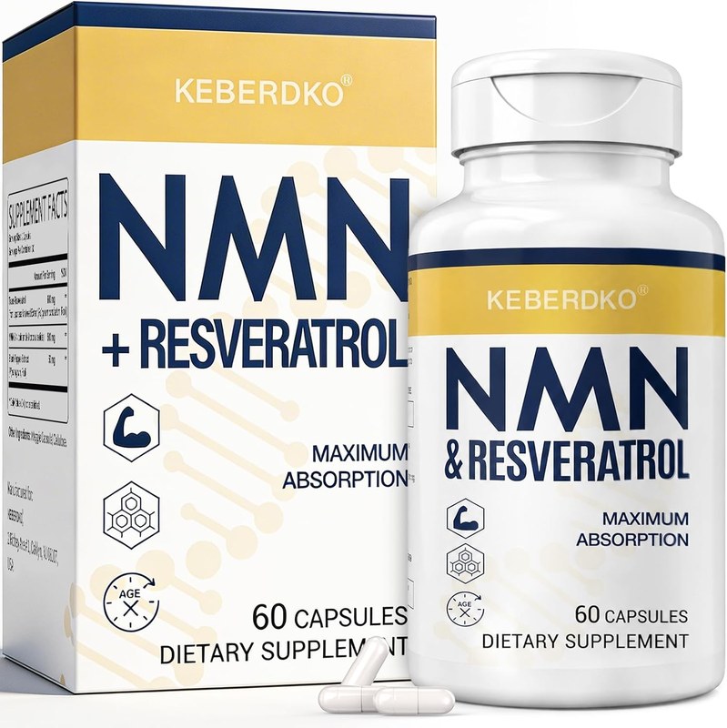 NMN 500 mg + Resveratrol 600 mg, 60 Capsules