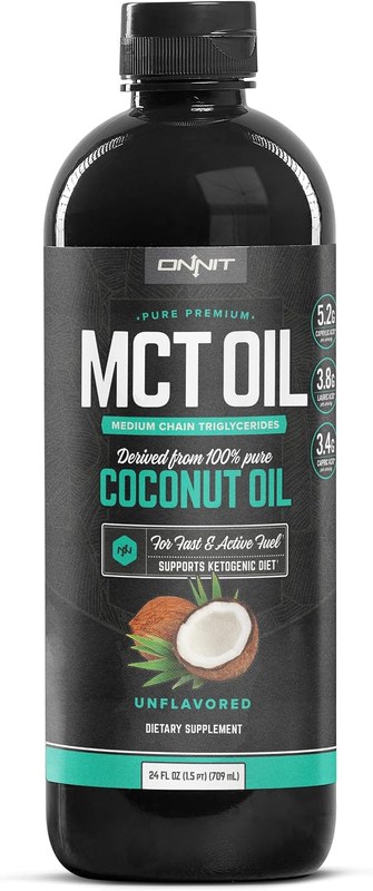 Onnit MCT Oil, Pure MCT Coconut Oil with C8 and C10, Flavorless, 24 oz