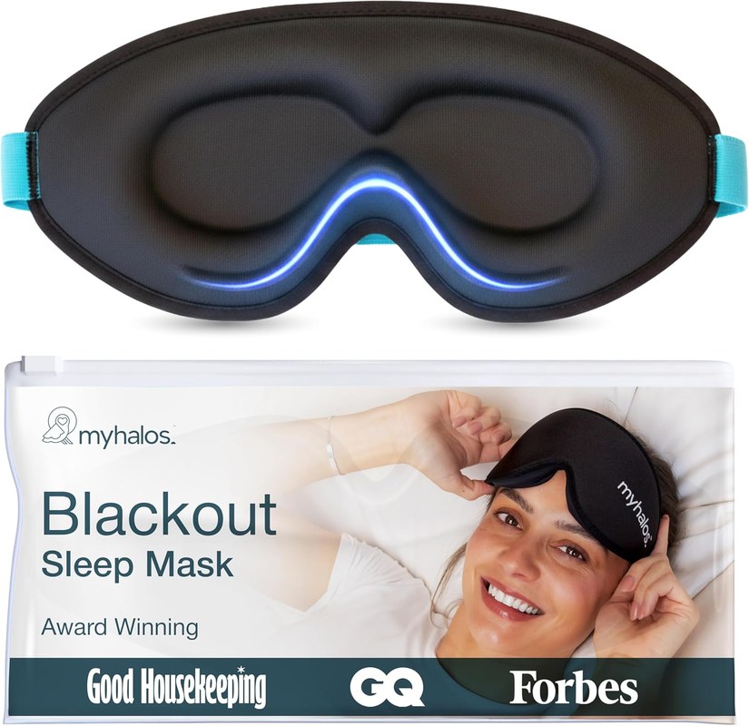 MyHalos Sleep Mask, 3D Blackout Contoured Eye Mask